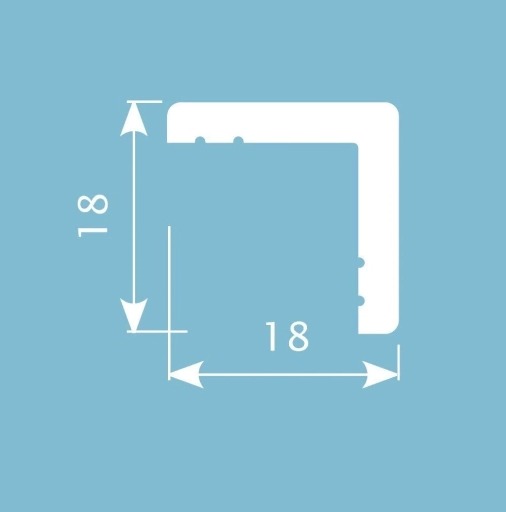 Угол декоративный Cosca AX002, 18х18